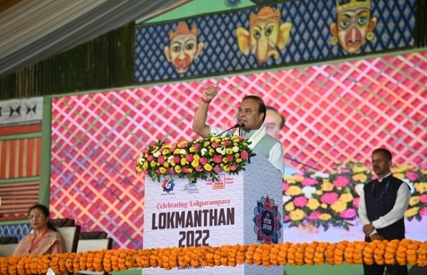 1_Vice President Jagdeep Dhankar addressing the event titled Lokmanthan-20222_CM HB Sarma addressing the event titled Lokmanthan-2022