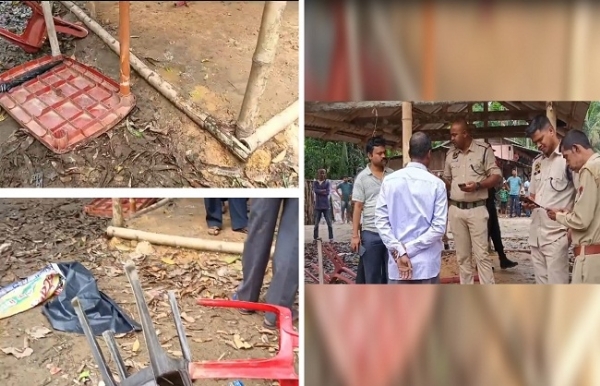 Congress goons attack a polling station in Silchar constituency