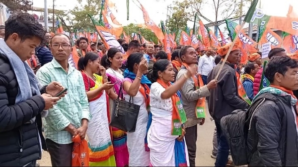 হাফলঙে দেবোলাল গার্লোসার বিরুদ্ধে বিজেপির একাংশ নেতা-কার্যকর্তার বিক্ষোভ প্রদর্শন