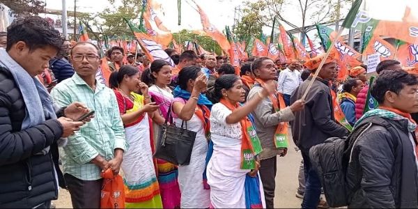 দেবোলাল গার্লোসার বিরুদ্ধে হাফলঙে বিজেপির একাংশ নেতা-কার্যকর্তার বিক্ষোভ প্রদর্শন