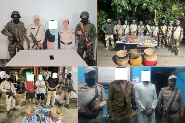 मणिपुर- केसीपी (पीडब्ल्यूजी) की महिला उग्रवादी एवं पांच जुआ खेल संचालित करने वाले विभिन्न इलाकों से गिरफ्तार