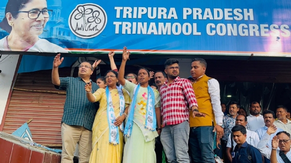 আগরতলায় তৃণমূল কংগ্রেস অফিসে নেতৃত্বরা