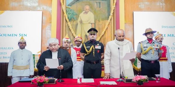 মেঘালয় হাইকোর্টের প্রধান বিচারপতি পদে শপথ জাস্টিস সৌমেন সেনের