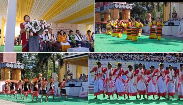 বক্তব্য পেশ করছেন রাজ্যের মন্ত্রী নন্দিতা গার্লোসা, সাংস্কৃতিক অনুষ্ঠানের কয়েকটি চিত্র বক্তব্য পেশ করছেন রাজ্যের মন্ত্রী নন্দিতা গার্লোসা, সাংস্কৃতিক অনুষ্ঠানের কয়েকটি চিত্র