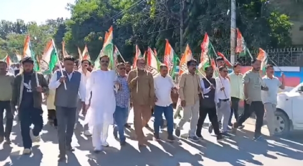 ধর্মনগরে কংগ্রেসের বিক্ষোভ