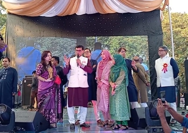 বক্তব্য পেশ করছেন পানাম গ্রুপ-এর এমডি অমল পোদ্দার