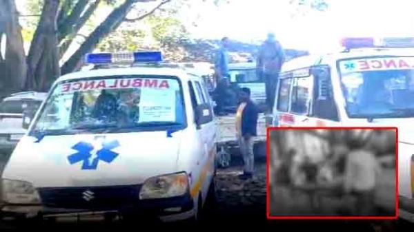 অ্যাম্বুল্যান্সে করে আহত দুই বাইক আরোহীকে নিয়ে আসা হয়েছে হাসপাতালে অ্যাম্বুল্যান্সে করে আহত দুই বাইক আরোহীকে নিয়ে আসা হয়েছে হাসপাতালে