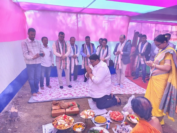 আগরতলায় ভূমি পূজন আগরতলায় ভূমি পূজন