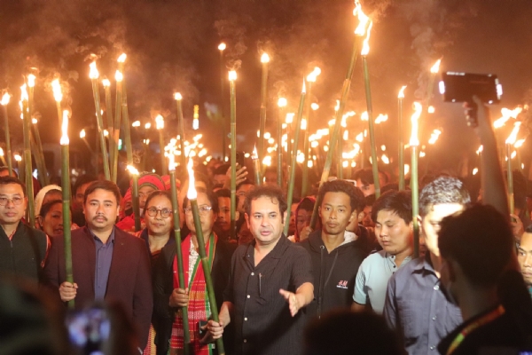 মশাল মিছিল আগরতলায় মশাল মিছিল আগরতলায়