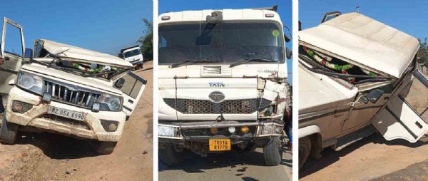 আসিমগঞ্জ বাইপাসে তিন‌টি গাড়ির সংঘ‌র্ষ