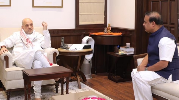 কেন্দ্রীয় স্বরাষ্ট্রমন্ত্রী অমিত শাহ এবং মুখ্যমন্ত্রী ড. হিমন্তবিশ্ব শর্মা (ফাইল ফটো) কেন্দ্রীয় স্বরাষ্ট্রমন্ত্রী অমিত শাহ এবং মুখ্যমন্ত্রী ড. হিমন্তবিশ্ব শর্মা (ফাইল ফটো)