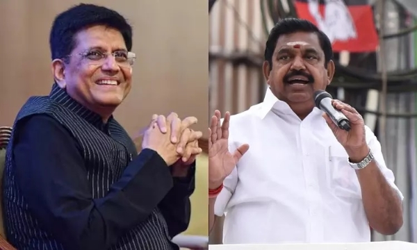 চেন্নাই সফরে পীযূষ গোয়েল, আলাপচারিতা করবেন পালানিস্বামীর সঙ্গে