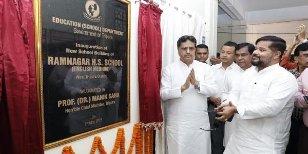 পাঁচটি বিদ্যালয়ের নবনির্মিত ভবনের উদ্বোধন করলেন মুখ্যমন্ত্রী ডাঃ সাহা