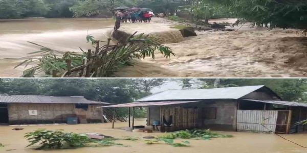 পাথারকা‌ন্দির দুর্লভপুর ও বিলবা‌ড়ির নদীবাঁধ ভেঙে প্লা‌বিত বহু এলাকা, নিরাপদ আশ্রয়ের খোঁজে বন্যার্তরা