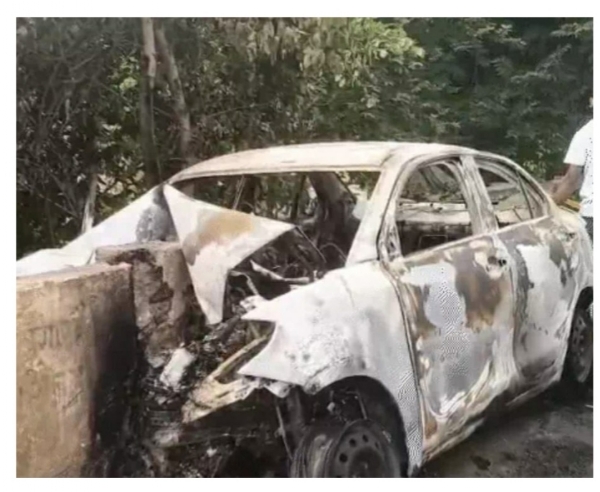 ছত্তিশগড়ে গাড়ি দুর্ঘটনায় আগুন, জীবন্ত দগ্ধ চার যুবক