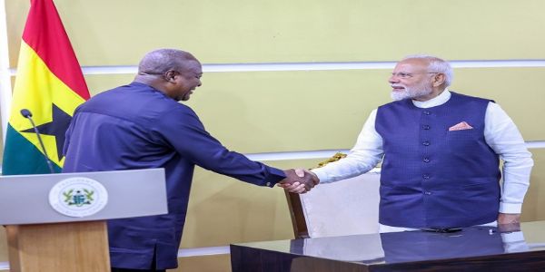 ঘানার রাষ্ট্রপতির সঙ্গে বৈঠক প্রধানমন্ত্রী মোদীর