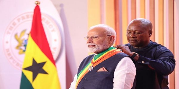 ঘানার সর্বোচ্চ সম্মানে ভূষিত প্রধানমন্ত্রী নরেন্দ্র মোদী