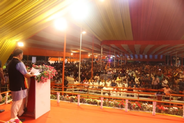 সমাবেশে ভাষণ দিচ্ছেন মুখ্যমন্ত্রী হিমন্তবিশ্ব শর্মা