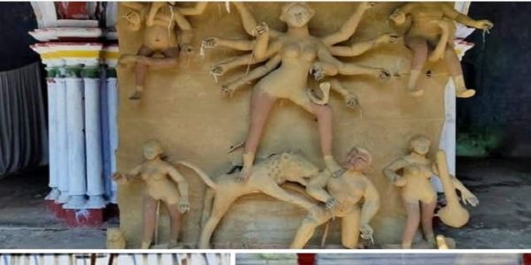 ছাতনা রাজবাড়ির দুর্গা প্রতিমায় মল্লভূমের মৃন্ময়ীর স্পর্শ, গোপনেই সাড়া হয় মায়ের বিসর্জন
