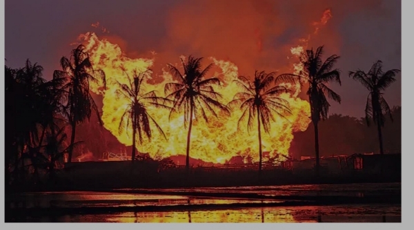 অন্ধ্রপ্রদেশে ওএনজিসি কূপের আগুন