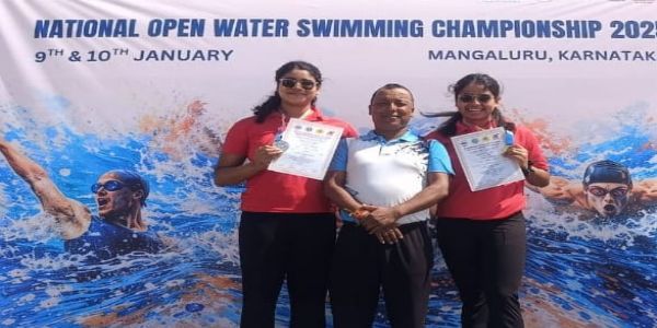 জাতীয় ওপেন ওয়াটার সাঁতার চ্যাম্পিয়নশিপ ২০২৬-এ অসমের দুই সাঁতারুর স্বর্ণ ও রৌপ্যপদক অর্জন