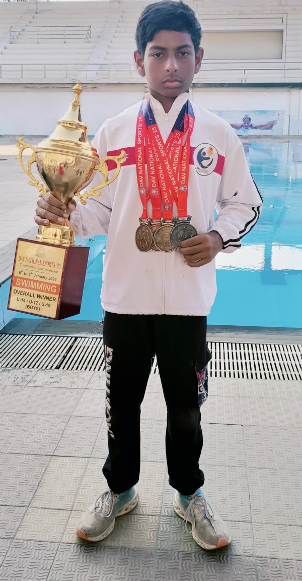 হায়দরাবাদে ডিএভি জাতীয় গেমসে সাঁতারে সাফল্য বাঁকুড়ার শ্রীজয়ের