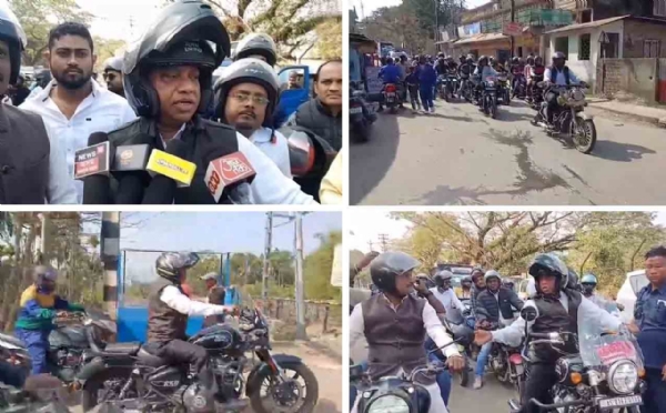 সড়ক নিরাপত্তা সচেতনতা বাইক রেলির সূচনা সাংসদ পরিমলের