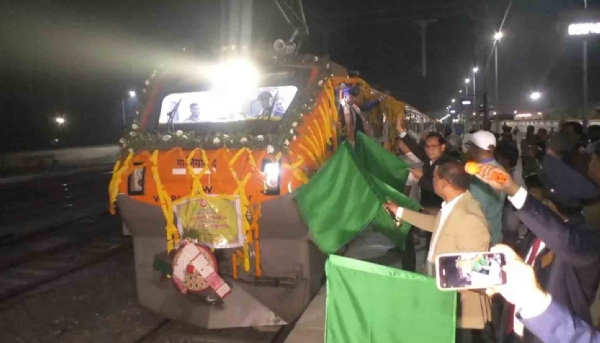 জাগিরোডে অমৃত ভারত এক্সপ্ৰেসকে স্বাগত