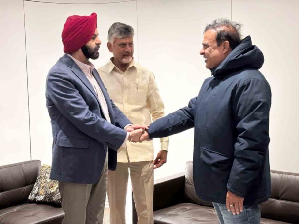 চন্দ্ৰবাবু নাইডু, বিশ্বব্যাংকের প্রেসিডেন্ট অজয় বঙ্গ এবং  হিমন্তবিশ্ব শর্মা