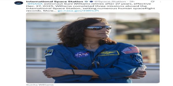অবসর নিলেন ভারতীয় বংশোদ্ভূত নাসার মহাকাশচারী সুনীতা উইলিয়ামস