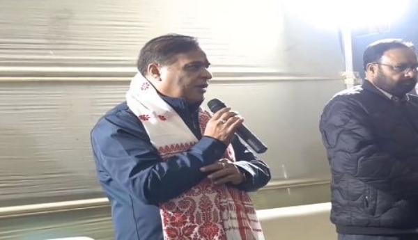 লাভলিনা বড়গোহাঁই মাল্টি-পারপাস স্পোর্টস কমপ্লেক্স-এর উদ্বোধন করে ভাষণ দিচ্ছেন মুখ্যমন্ত্ৰী