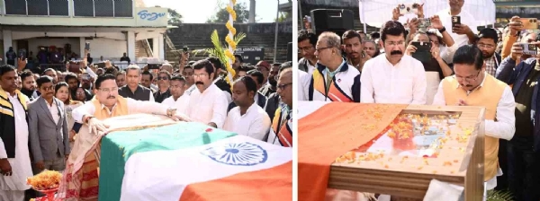 বিজেপির অসম প্রদেশ সভাপতি দিলীপ শইকিয়ার শ্রদ্ধা নিবেদন বিজেপির অসম প্রদেশ সভাপতি দিলীপ শইকিয়ার শ্রদ্ধা নিবেদন