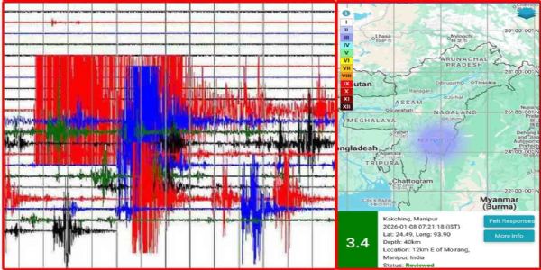 ফের ভূমিকম্প উত্তর-পূর্বাঞ্চলীয় রাজ্য মণিপুরে, ক্ষয়ক্ষতির খবর নেই