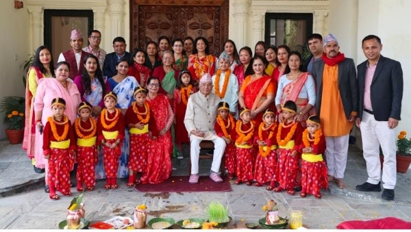 নেপালের রাষ্ট্রপতি ভবনে নয় কন্যার পূজা