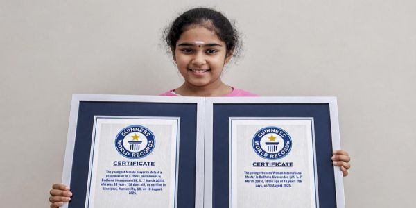 ১১ বছর বয়সে সর্বকনিষ্ঠ মহিলা আন্তর্জাতিক মাস্টার হলেন বোধনা শিবানন্দন