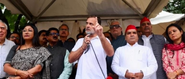 সমাবেশে যোগ দিতে দিল্লিতে আসা লোকজনকে বাধা দেওয়া হচ্ছে: রাহুল গান্ধী