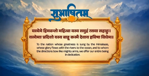 সমাজ মাধ্যমে সংস্কৃত সুভাষিতম ভাগ করে নিলেন প্রধানমন্ত্রী