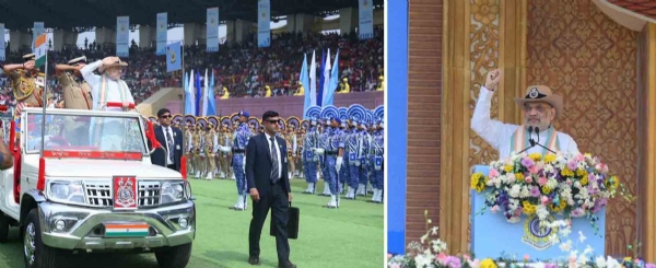 গুয়াহাটিতে সিআরপিএফ-এর ৮৭-তম প্রতিষ্ঠা দিবসের অনুষ্ঠানে স্বরাষ্ট্রমন্ত্রী অমিত শাহ
