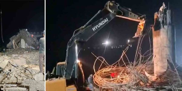 হারাঙ্গাজাওয়ের কাছে বিধ্বস্ত শিলচর-সৌরাষ্ট্র ইস্ট-ওয়েস্ট করিডরের নির্মীয়মাণ সেতু, আহত দুই