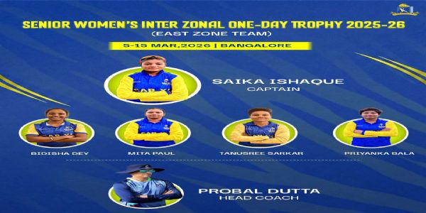 সিনিয়র মহিলা ইন্টার জোনাল ওয়ানডে ট্রফি: সাইকা ঈশাকের নেতৃত্বে বাংলা থেকে পাঁচ জন দলে