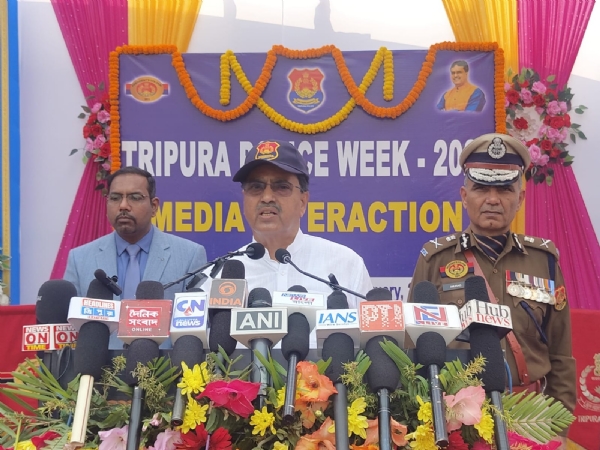 বক্তব্য রাখেন মুখ্যমন্ত্রী ডাঃ মানিক সাহা