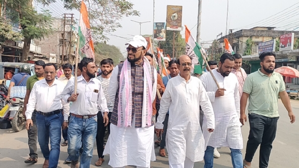 কৈলাসহরে বিক্ষোভ মিছিল