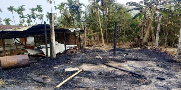 ধর্মনগরে মাশরুম চাষীর খামারে ভয়াবহ অগ্নিকাণ্ড, প্রায় ৫ লক্ষ টাকার ক্ষতি