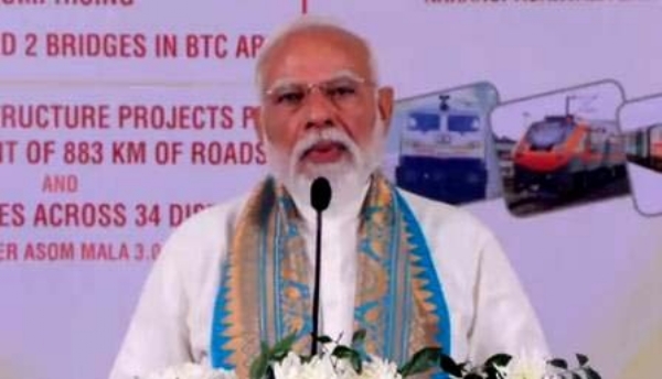 ভার্চুয়াল ভাষণ দিচ্ছেন প্রধানমন্ত্রী মোদী