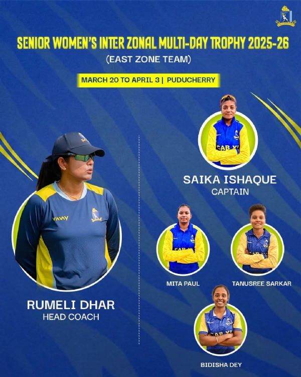 পূর্বাঞ্চল দলের জন্য বাংলার ৪জন নির্বাচিত