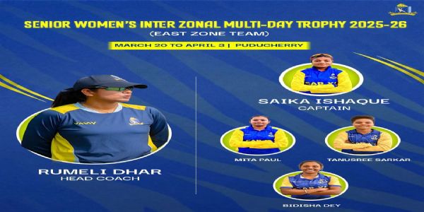 সিনিয়র মহিলা ইন্টার জোনাল মাল্টি-ডে ট্রফি ২০২৫-২৬, বাংলার ৪ জন দলে অন্তর্ভুক্ত