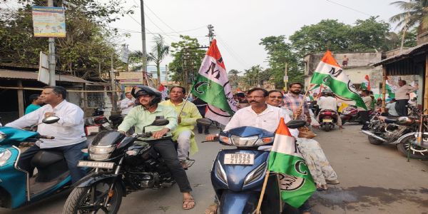 নির্বাচনী নির্ঘণ্ট ঘোষণা হতেই নবদ্বীপে মাঝপথে থমকে গেল তৃণমূলের বাইক মিছিল
