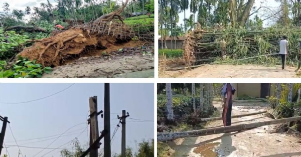 অসমে ঝড়ের তাণ্ডব