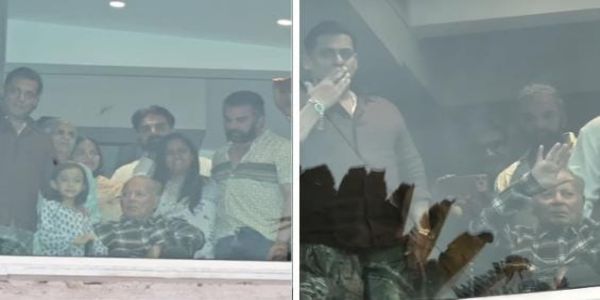 ঈদে বাবার সঙ্গে বারান্দায় সলমান, ভক্তদের শুভেচ্ছা