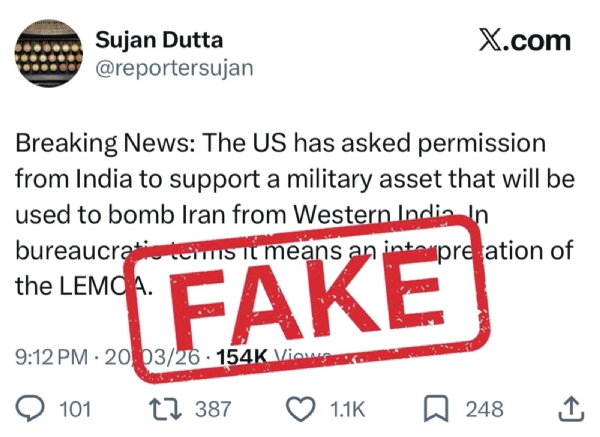 ভারতের মাটি ব্যবহার করে ইরানে হামলার অনুমতির দাবি ভুয়ো: বিদেশ মন্ত্রক